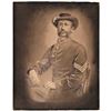 Image 1 : c. 1860s Civil War Era Union Army Soldiers Portrait Art In Charcoal Framed, Nice