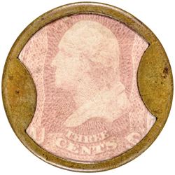 Encased Postage Stamp Three Cents. AYER’S SARSAPARILLA, Large AYER’S