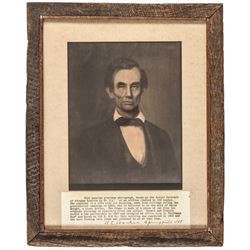 1860s Rare ABRAHAM LINCOLN Platinum Photograph of the Butler Portrait by  Barker