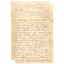 Abraham Lincoln (3) Letter Archive + Neighbor Recounts Early Days In Illinois