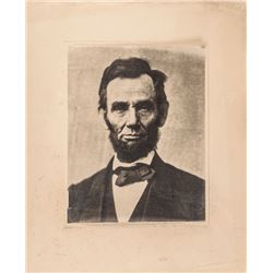 1864 Rare Alexander Gardner Silver Gelatin Photograph of ABRAHAM LINCOLN by Rice