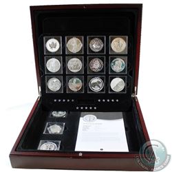 2012 Fabulous 15 World's Most Famous Silver 15-coin Set in Deluxe Wooden Display Case with COAs (Som