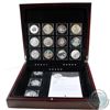 Image 1 : 2012 Fabulous 15 World's Most Famous Silver 15-coin Set in Deluxe Wooden Display Case with COAs (Som