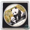 Image 1 : 2012 China 1oz .999 Fine Silver Coloured Panda in Square Capsule (TAX Exempt)