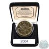 Image 1 : 2004 Canada $5 1oz .9999 Fine Silver Gold Plated Maple Leaf from First Commemorative Mint. Comes enc