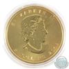 Image 2 : 2014 Canada 1oz .9999 Fine Silver 24k Gold Gilded Maple Leaf Coin (Tax Exempt)