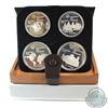 Image 1 : 1976 Montreal Olympics 4-Coin Silver Proof Set # 1-4. with Original Display Box and Certificate of A