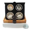 Image 1 : 1976 Montreal Olympics 4-Coin Silver Proof Set # 5-8. with Original Display Box and Certificate of A
