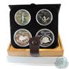 Image 1 : 1976 Montreal Olympics 4-Coin Silver Proof Set # 13-16 with Original Display Box and Certificate of 