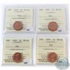 Image 1 : Group Lot 2000-2004 Canada 1-cent ICCS Certified MS-66 Red. You will receive the following dates: 20