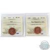 Image 1 : 2005 & 2006 Non Mag. Canada 1-cent ICCS Certified MS-66 Red. 2pcs.