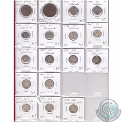 Estate Lot of 17x Netherlands Silver Coinage Dated 1826-1942 in Plastic Pages. 17pcs