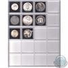 Image 1 : Lot of 8x Various Larger Sized World Silver Coins in Square Capsules & Plastic Page.8pcs