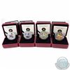Image 1 : Lot of 4x Canada 25-cent Coloured Bird Coins - 2012 Evening Grosbeak, 2012 Rose-breasted Grosbeak, 2