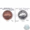 Image 1 : Lot of 2x 2007 Niagara Falls, Ontario Canadian Numismatic Association Convention Medallions. You wil
