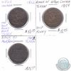 Image 1 : Lot of 3x Bank of Upper Canada tokens. This lot includes: 1842 Half Penny, 1852 One Penny & 1854 Hal