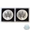 Image 1 : 2002 & 2003 Canada $5 Privy Silver Maples (TAX Exempt). You will receive the 2002 Horse Privy, and 2