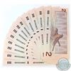 Image 1 : 13 x 1986 Replacement $2.00 Notes with Prefix BBX, Small B Variety and Consecutive Serial Numbers. 1