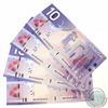 Image 1 : 4 x 2005 Replacement $10.00 Notes with Prefix BEV(0.450M-0.720M) and Consecutive Serial Numbers. 4 p