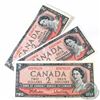 Image 1 : 3 x 1954 $2.00 Notes with Scarce G/R Prefix. 3 pcs.