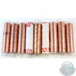 Estate Lot of 9x Canada 1-cent Original Rolls of 50pcs. You will receive 1996, 1997, 1999, 2001, 200