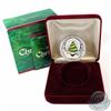 Image 1 : 2008 Tuvalu $1 Merry Christmas 1oz Fine Silver Coloured Proof Coin (Capsule scratched on back & oute