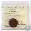 Image 1 : 1925 Canada 1-cent ICCS Certified VF-30 (Cleaned)