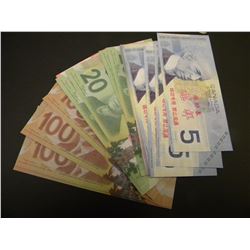 APPROX 28 CANADIAN PAPER TRAINING PROP MONEY BILLS (5,10,20,50,100S)