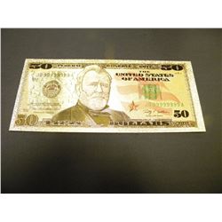 24K AMERICAN COLLECTIBLE GOLD FOIL 50 DOLLAR BILL