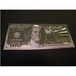SILVER FOIL US AMERICAN 100 DOLLAR COLLECTIBLE BILL