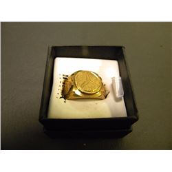 MENS GOLD MERCEDES RING