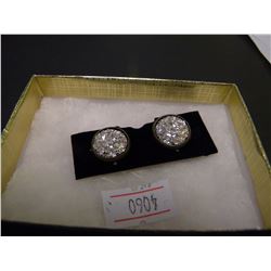 PAIR OF RHINESTONE STUDS