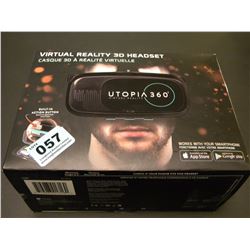 UTOPIA 360 VIRTUAL REALITY 3D HEADSET FOR SMARTPHONE..