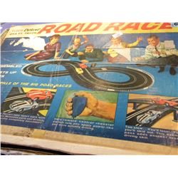 VINTAGE KIDS ROAD RACE BOX & TRACK..