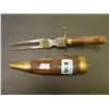 Image 1 : WOOD & BRASS BBQ FORK