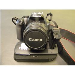 CANON REBEL EOS 35MM DIGITAL CAMERA WITH 18-55MM ZOOM LENS AUTO WINDER (pawn shop item)