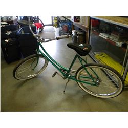 GREEN VINTAGE LADIES BICYCLE