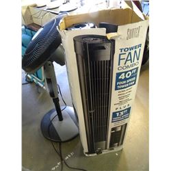 WEATHER WORKS ELECRTIC FLOOR FAN & POWER FAN COMBO