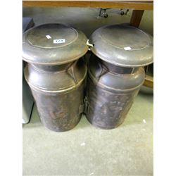 PAIR OF VINTAGE MILK CANISTERS