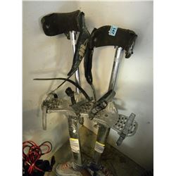 PAIR OF CHROME DRYWALL STILTS