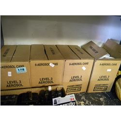 4 BOXES OF 6 AEROSOL PAINT CANS