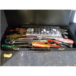 LOT OF SMALL HAND TOOLS/SET OF METRIC HEX BIT EXTENSION SOCKETS