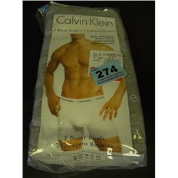 3 CALVIN KLEIN BOXER BRIEFS SIZE MEDIUM