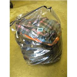 CLEAR PLASTIC BAG OF MISC BAGS