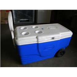 LARGE COLEMAN 2 WHEEL PORTABLE COOLER