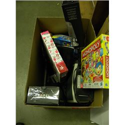 BOX OF MISC REMOTE CONTROL HELICOPTERS/TOYS/ETC