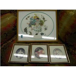 3 SMALL FRAMED PRINTS/LARGE PEDIPOINT