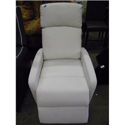 CONTEMPORARY WHITE RECLINER