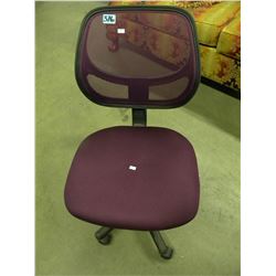 PURPLE ROLLING STENO SWIVEL CHAIR