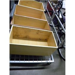 ROLLING METAL BED FRAME WITH GUARD RAILS/STACKING BOOK CASES